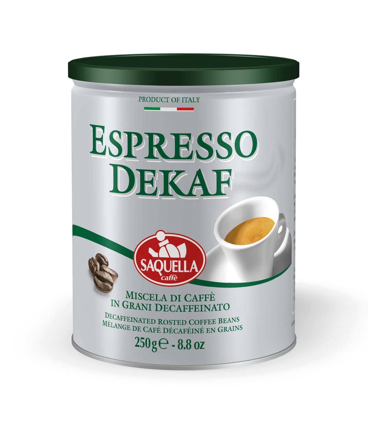  Saquella Espresso Dekaf  250 ., /